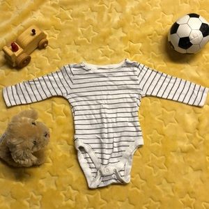 Old Navy striped, long-sleeved onesie